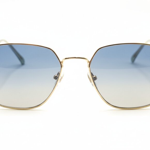 NEW VISIONARY Aviator Iconic Glam Trendy Designer Style Sunglasses BLUE Gold - Picture 2 of 5